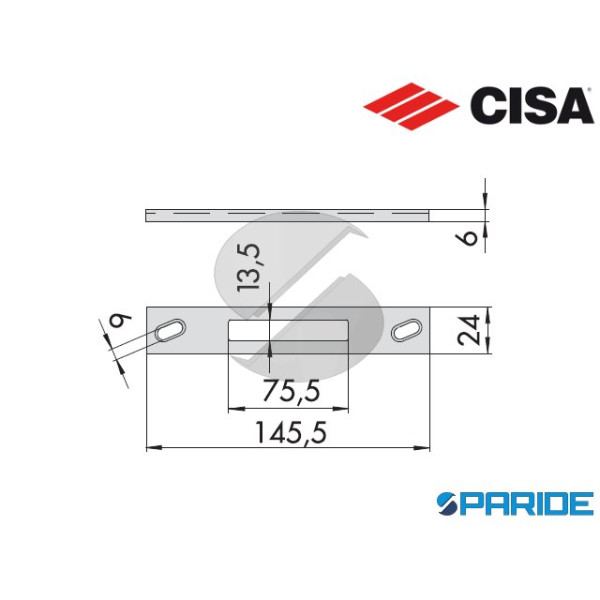 CONTROPIASTRA A U INOX 06461 39 0 CISA