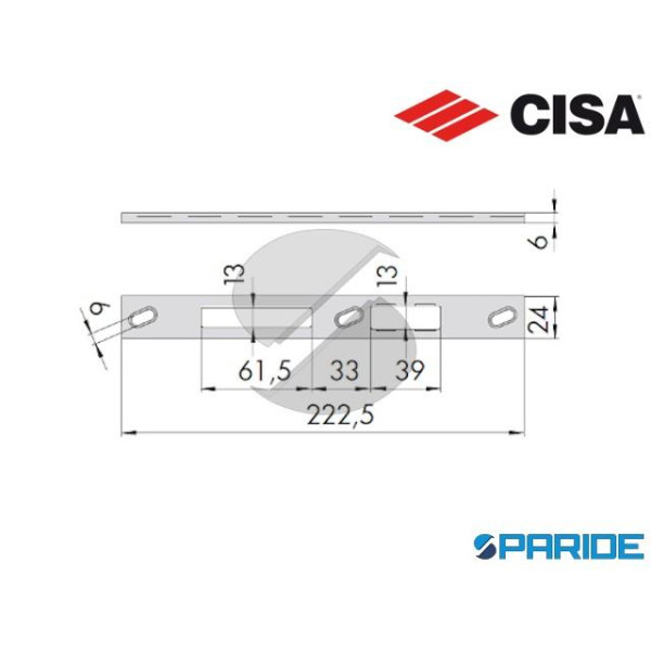 CONTROPIASTRA A U INOX 24X6 MM 06461 35 CISA