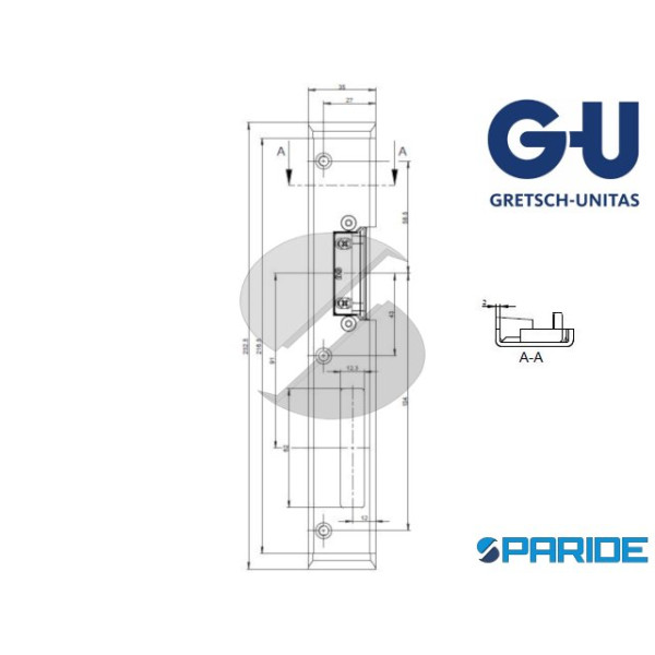 CONTROPIASTRA CENTRALE 6-37558-2R-R-1 PVC GU DESTRO