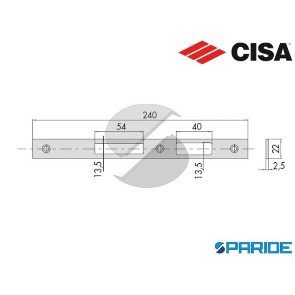 CONTROPIASTRA IN METALLO 06157 00 0 CISA