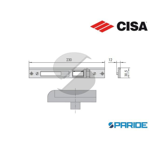 Cisa serratura da infilare a cilindro per persiane e inferriate cod. 46305  25 0