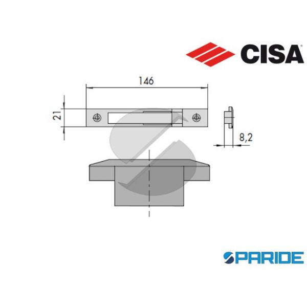 CONTROPIASTRA IN METALLO 06465 02 0 NERA CISA