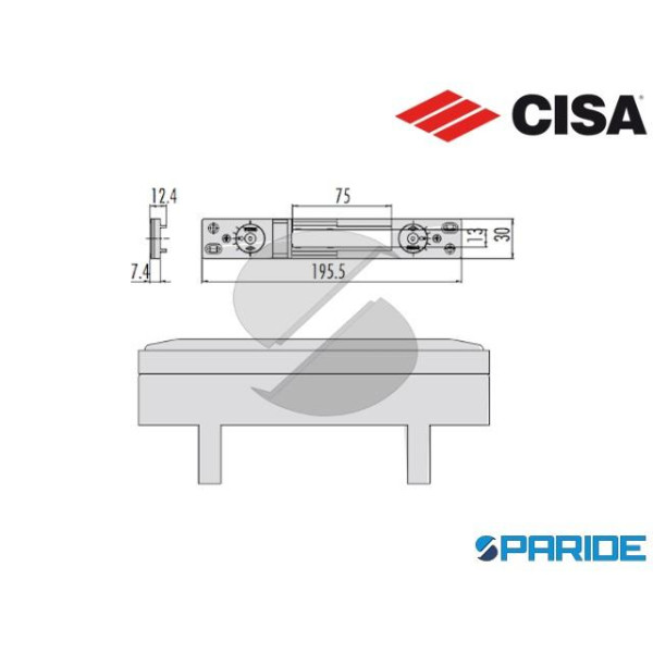 CONTROPIASTRA IN METALLO 06465 57 0 NERA CISA