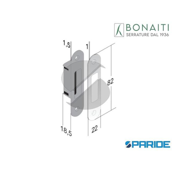 CONTROPIASTRA MAGNETICA GIS8 CROMO SATINATO F 22 4...