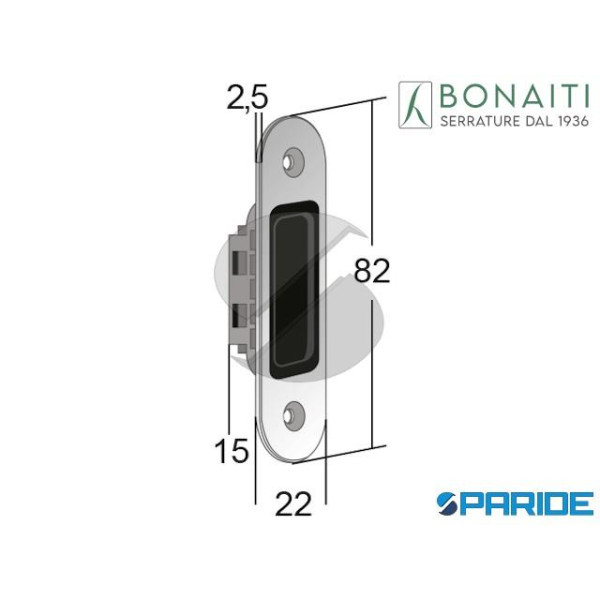 CONTROPIASTRA MAGNETICA GS80 CROMO OPACO F 22 4GS8...