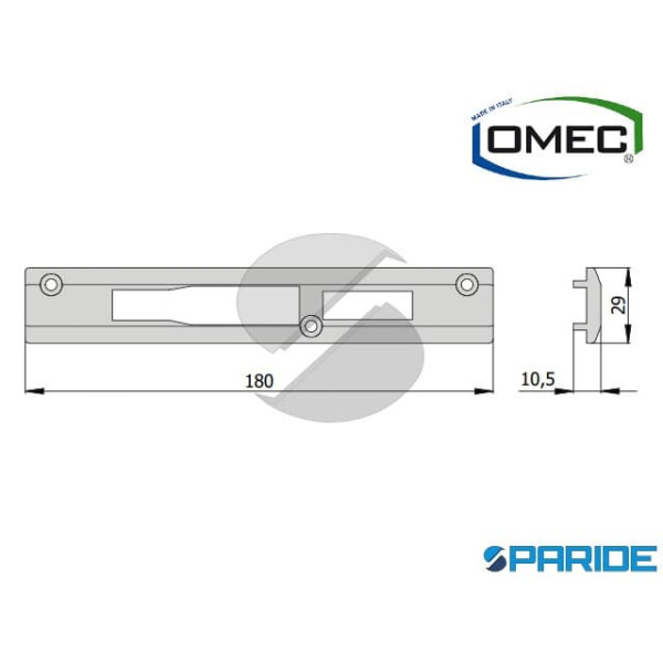 CONTROPIASTRA NYLON NERO 02896 N OMEC