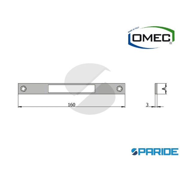 CONTROPIASTRA PIANA ACCIAIO CROMATO 01611A OMEC F ...