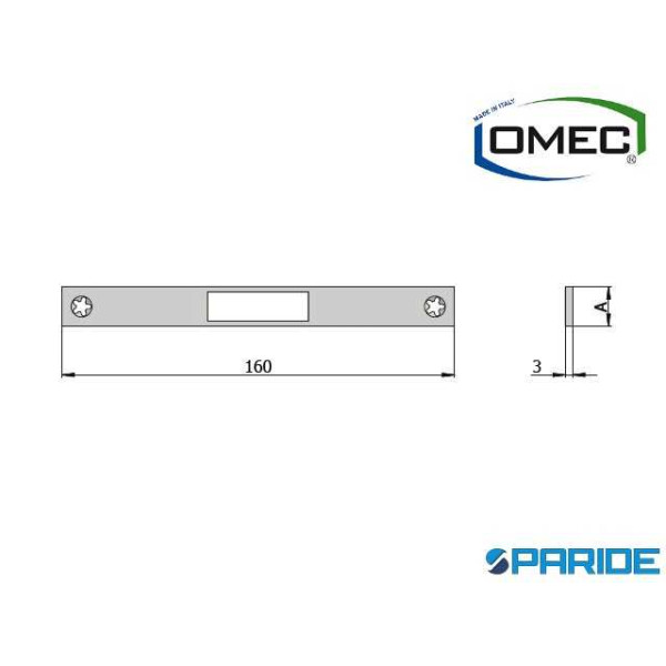 CONTROPIASTRA PIANA ACCIAIO CROMATO 02213A OMEC F ...