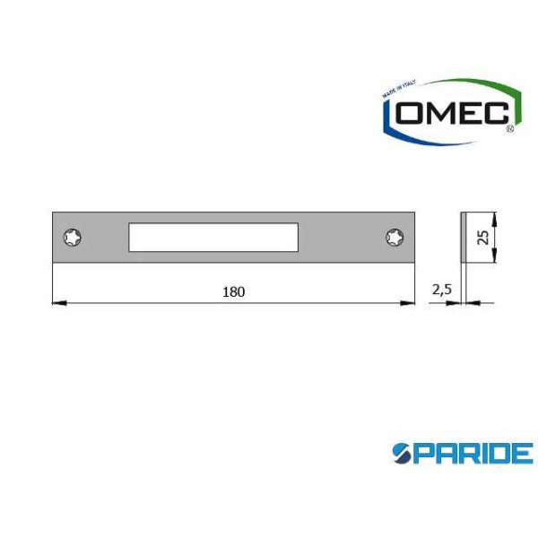 CONTROPIASTRA PIANA INOX 02521X OMEC