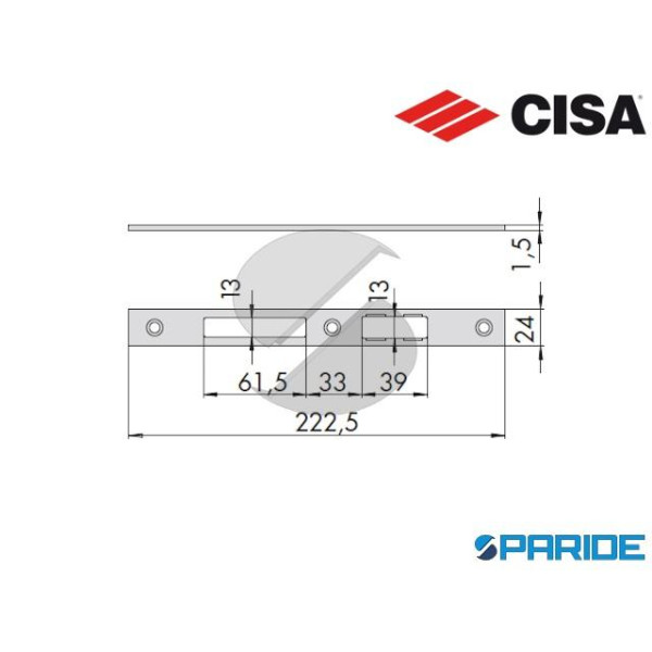 CONTROPIASTRA PIANA INOX 06461 07 0 CISA