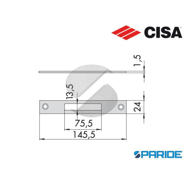 CONTROPIASTRA PIANA INOX 06461 12 0 CISA