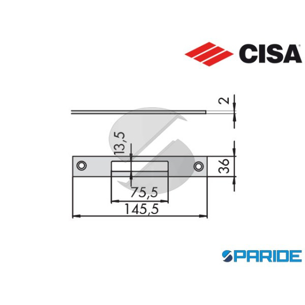 CONTROPIASTRA PIANA INOX 06461 22 CISA