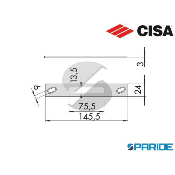 CONTROPIASTRA PIANA INOX 06461 34 0 CISA