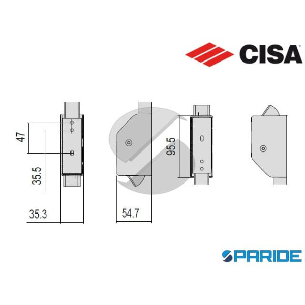 COPPIA CATENACCI CHIUSURA ALTO BASSO 07A63 71 0 CISA