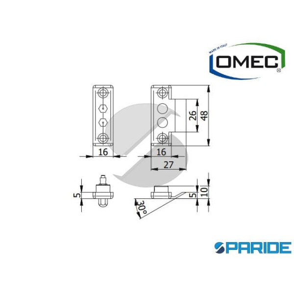 COPPIA CONTATTI 050 OMEC PER SERRATURA ELETTRICA