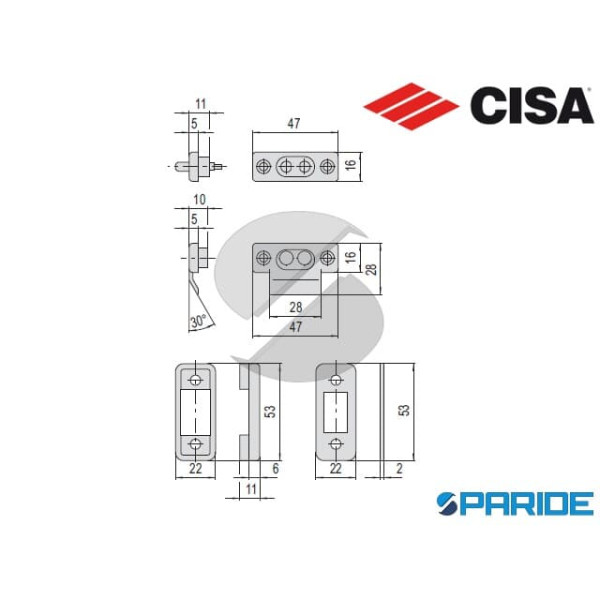 COPPIA CONTATTI 06511 CISA PER SERRATURE ELETTRICHE