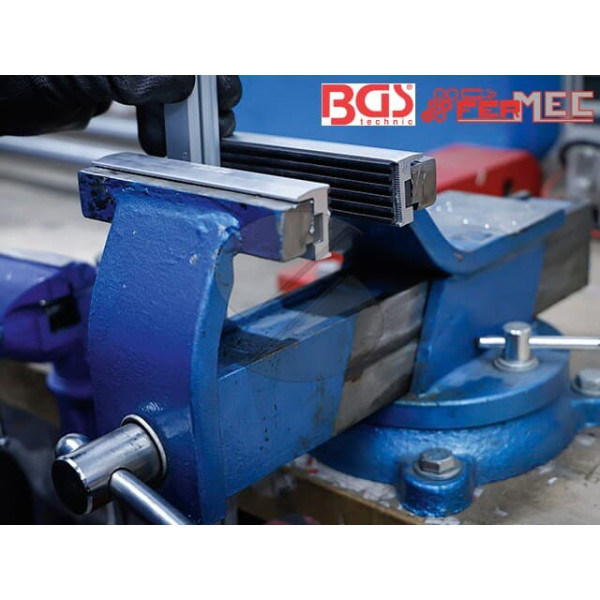 COPPIA COPRIGANASCE IN ALLUMINIO L 150 MM BGS CON INSERTO IN GOMMA