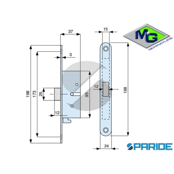 COPPIA DEVIATORE 489000001 MG PER 3 PUNTI DI CHIUSURA