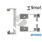 COPPIA SUPPORTI D 40 MM INOX SATINATO 8880 FIMET INCLINATI AD ESPANSIONE