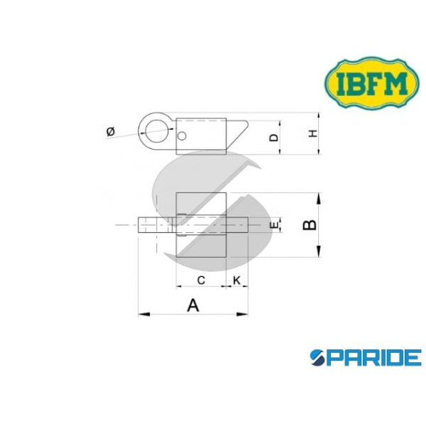 CRICCHETTO A SALDARE 412P TIPO PICCOLO PER SOPRALUCI IBFM