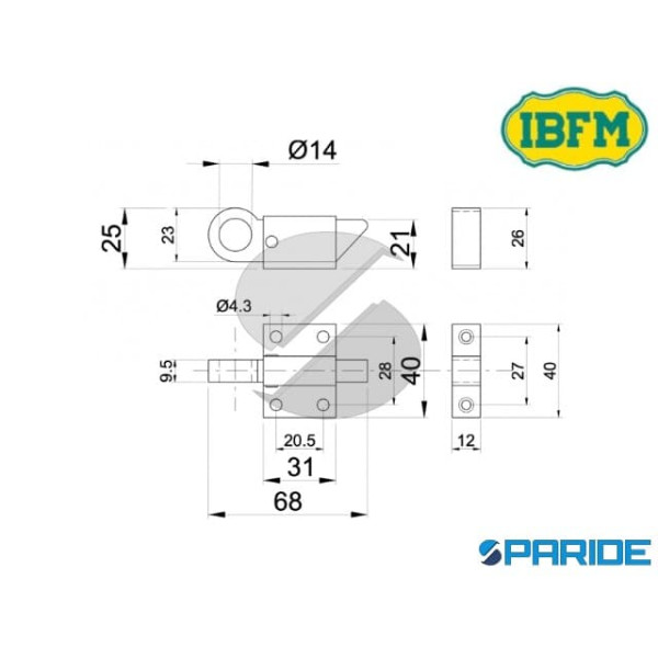 CRICCHETTO A SALDARE 912 INOX TIPO MEDIO PER SOPRALUCI IBFM