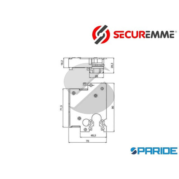 CUORE DI RICAMBIO A CILINDRO EUROPEO SINISTRO 4 MANDATE CORSA 40 MM 25CXSZB SECUREMME
