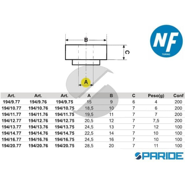 CUSCINETTO REGGISPINTA D 14 MM D EST 22,5 MM NOVA-FERR