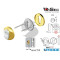 DEFENDER D 50 MM OR10D1R DISEC ROUND GUARD OTTONE LUCIDO