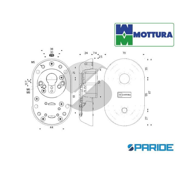 DEFENDER MAGNETICO DF301 MOTTURA PVD ORO LUCIDO DF30100MPV