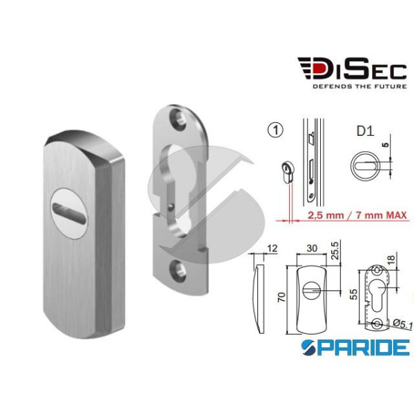 Cartello Disco 76 Mm "Solo Personale Autorizzato" In Acciaio Inox Satinato - Per Porta Tagliafuoco Con Viti Incluse