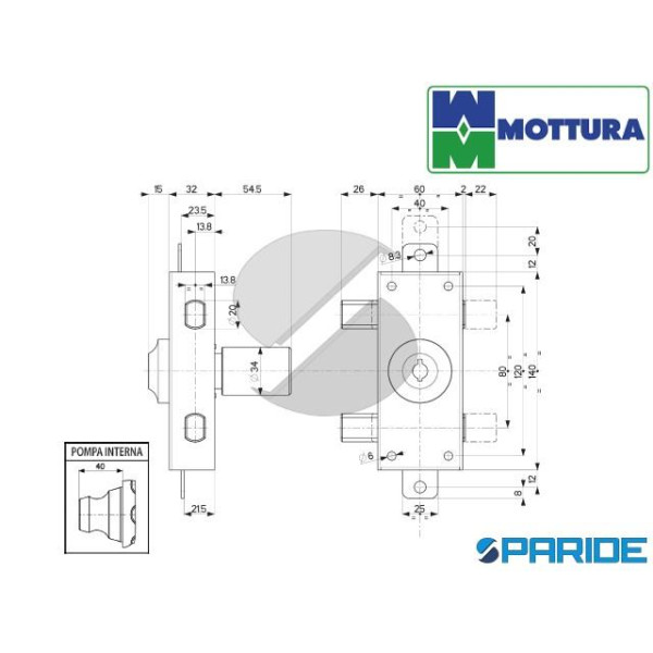 DEVIATORE FERROGLIETTO 34323V000X MOTTURA CON POMPA INTERNA