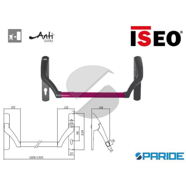 DISPOSITIVO ANTIPANICO PRO EXIT 94A000050699  ISEO...