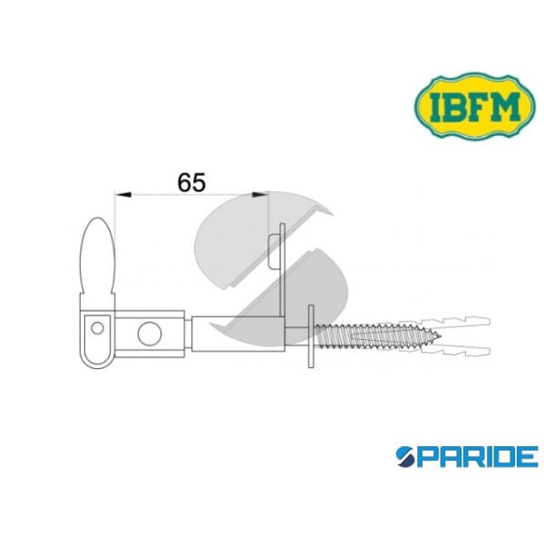 FERMA PERSIANE AD OMETTO 633N IBFM NERO CON VITE