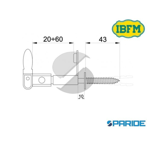 FERMAPERSIANE REGOLABILE AD OMETTO 635N IBFM NERO