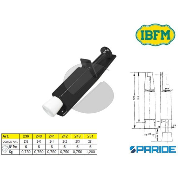 FERMAPORTA A PEDALE 241 NERO TIPO PICCOLO IBFM