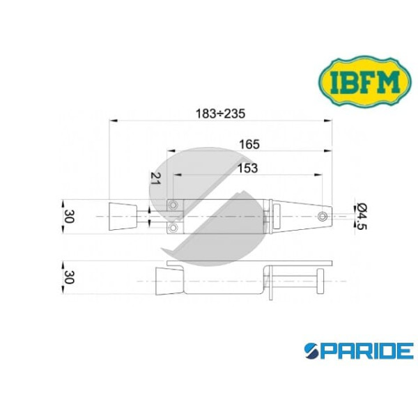 FERMAPORTA A PEDALE GRENDE 245 IBFM ARGENTO