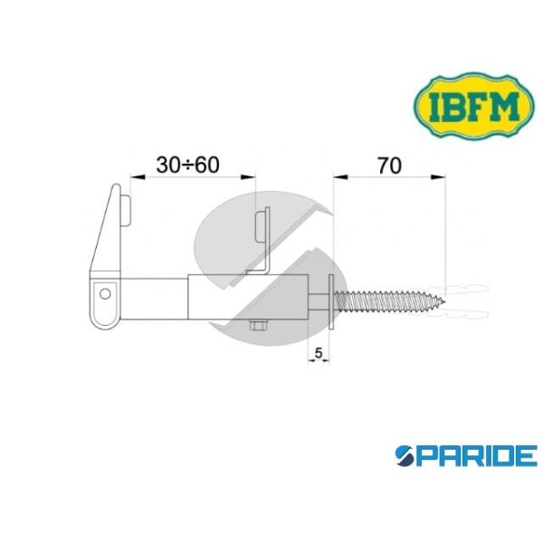 FERMASCURI REGOLABILE DOPPIO 640 NERO IBFM
