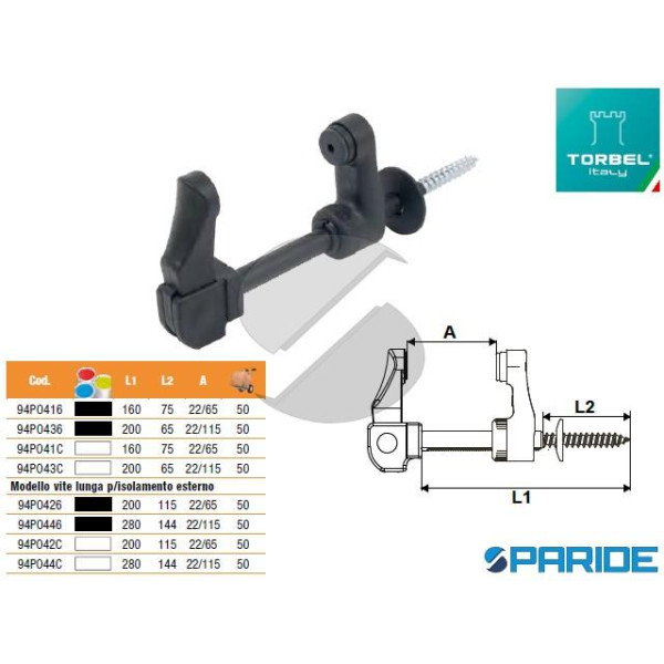 FERMASCURO OMETTO NYLON L 160 MM REGOLABILE S4000 TORBEL NERO