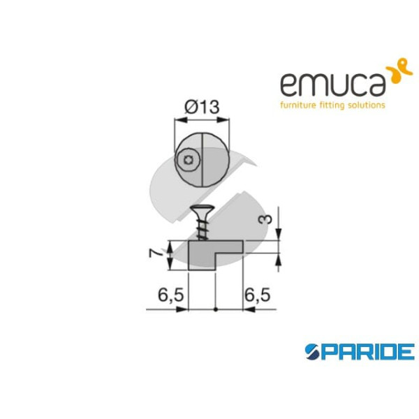 FERMAVETRO PER ANTE VETRO 8092420 EMUCA