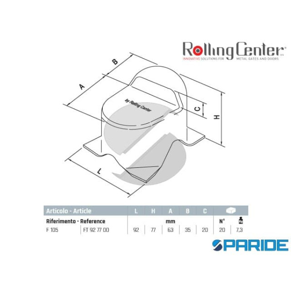 FERMO ARRESTO F105 CANCELLI ROLLING CENTER