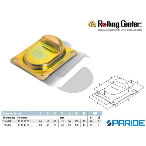 FERMO ARRESTO F105BG CON BASE ROLLING CENTER