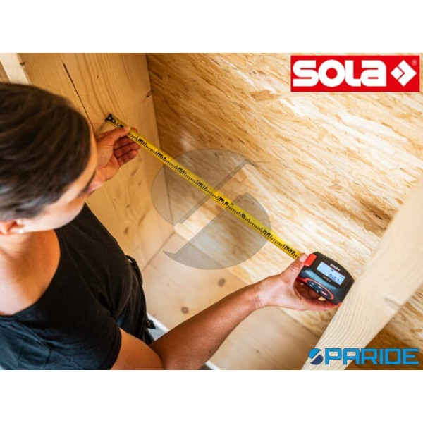 FLESSOMETRO DIGITALE METEC 5 MT CON MISURATORE LASER SOLA