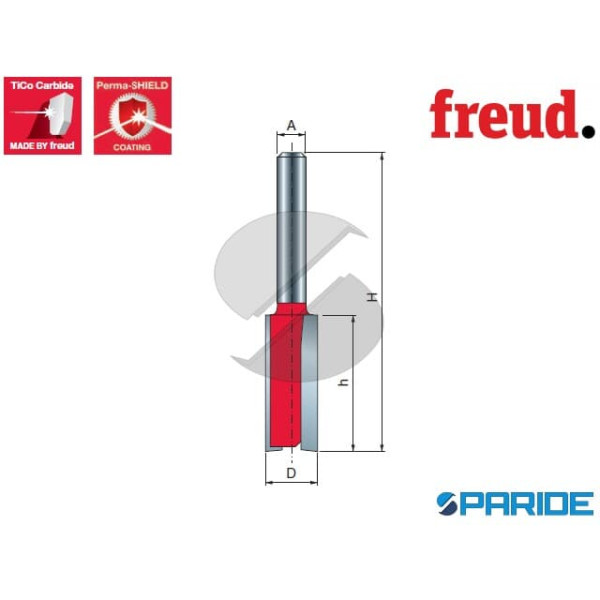 FRESA A 2 TAGLIENTI D 14 MM L 68,2 MM 04-14508P FREUD GAMBO 8 MM