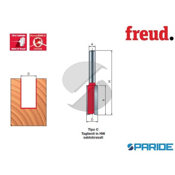 FRESA D 13 MM A 2 TAGLIENTI DRITTI 04-14206P FREUD...
