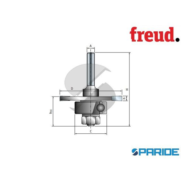 FRESA HM H 2,4 MM 63-10606P PER INCASTRI IN LEGNO ...