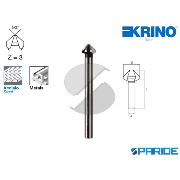 Fresa Per Fresa Da 1/4 X 1-3/4, Fresa A 90 Gradi, Scanalatura A V, Per