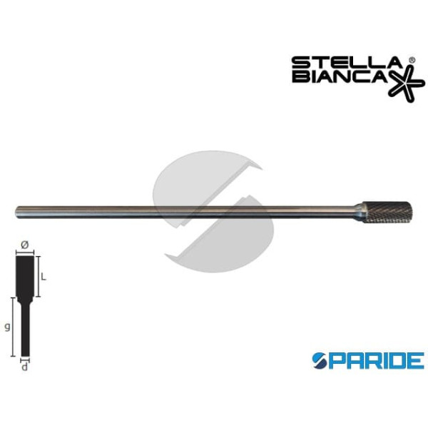 FRESA ROTATIVA D 10 MM GAMBO 6X150 MM TG 4 METALLO...