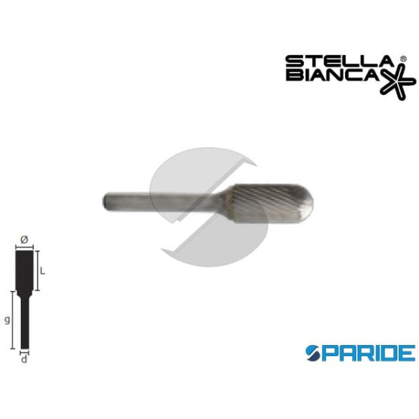 FRESA ROTATIVA D 12 MM GAMBO 6 MM TG 4 IN METALLO ...
