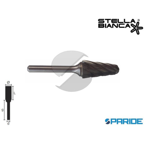 FRESA ROTATIVA D 12 MM GAMBO 6 MM TG 4 IN METALLO ...