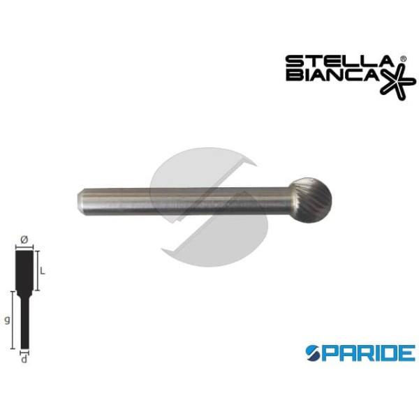 FRESA ROTATIVA D 8 MM GAMBO 6 MM TG 3 IN METALLO D...